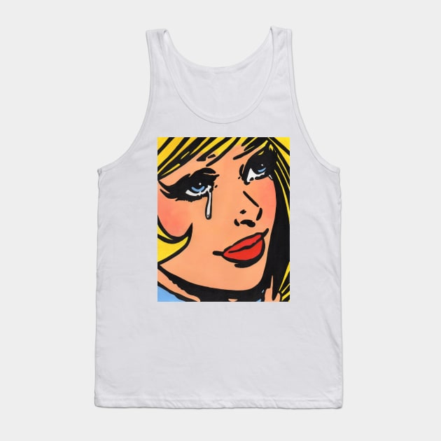 Pop Art Comic Girl 1 Tank Top by joeann3